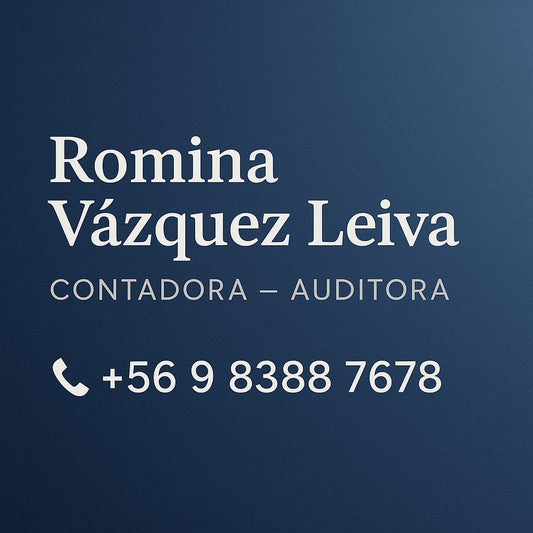 Contadora Auditora - Romina Vázquez Leiva - Santiago de Chile - Contador Auditor