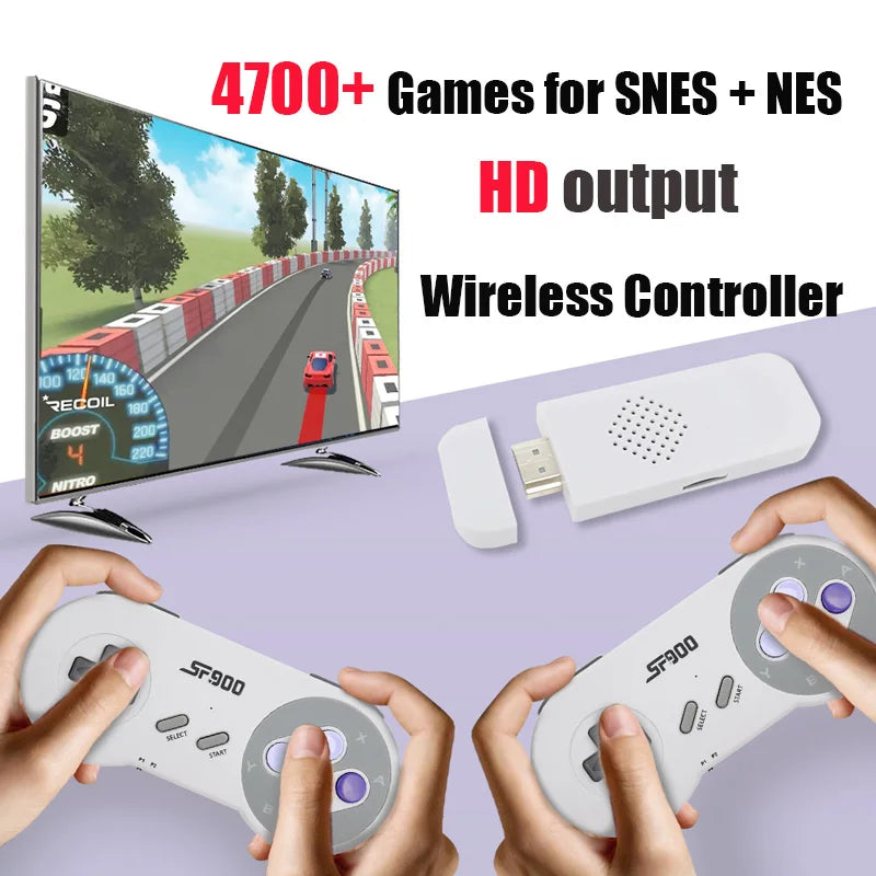 Consola SF900 for Super Nintendo 16 Bit Game Stick 4700 Retro Games HD Video Game Consoles for NES SNES Wireless Controller