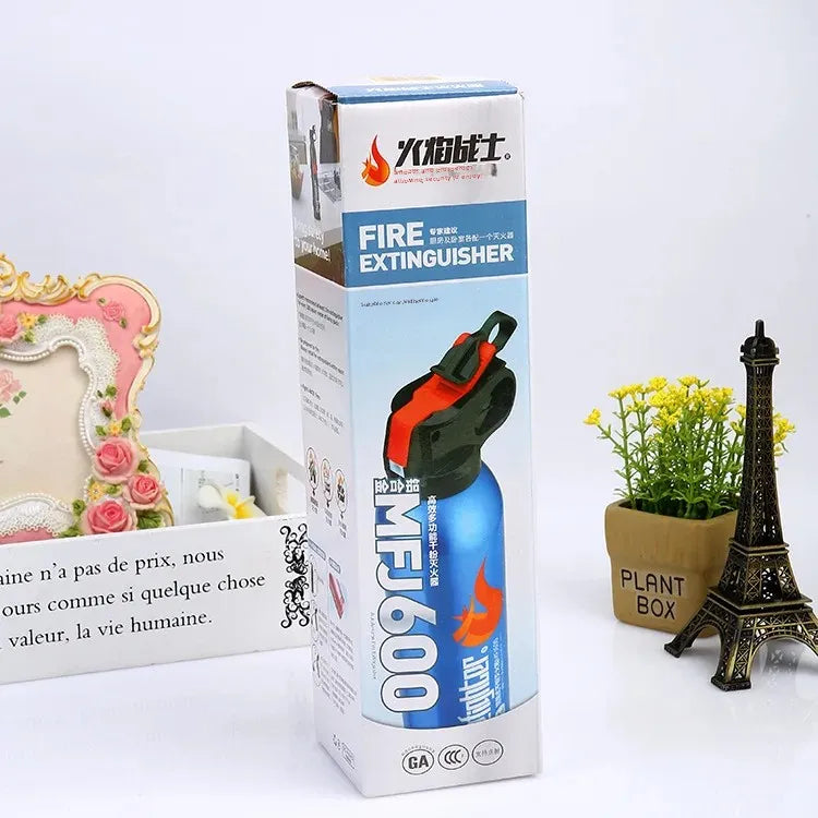 Extintor de incendios portátil de mano (FlameFighter), para casa, auto y caravana 600g, certificado estándar 3C