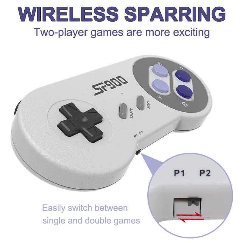 Consola SF900 for Super Nintendo 16 Bit Game Stick 4700 Retro Games HD Video Game Consoles for NES SNES Wireless Controller