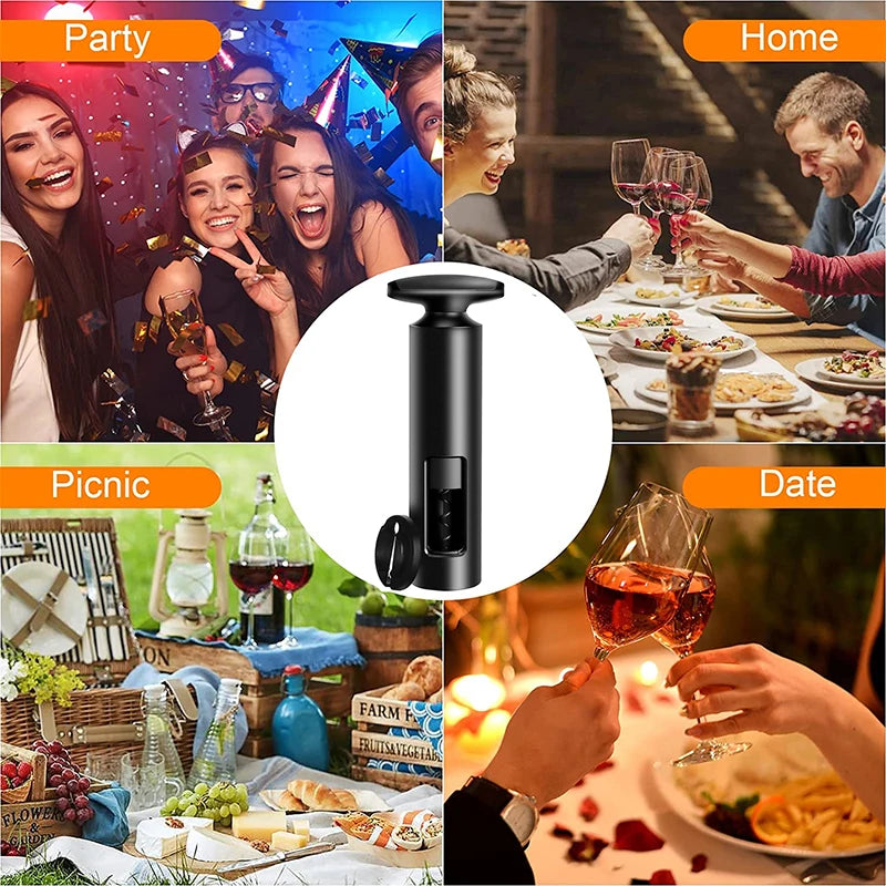 Destapador botella de vino FLYMUYU Creative Wine Opener Manual Bottle Opener Corkscrew Sparkling Wine Kitchen Tool Corks Openers Useful Kitchen Accessories