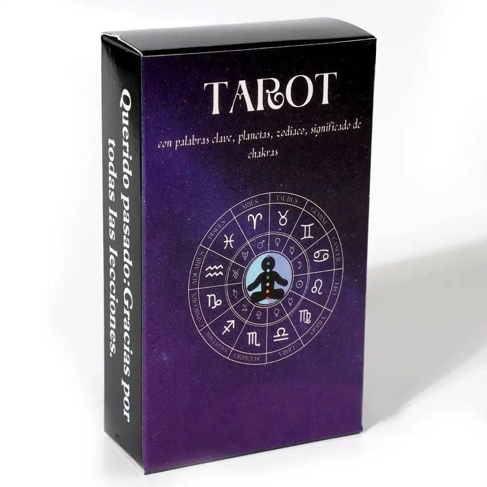 Tarot con Significado en español en las cartas Palabras claves. Elemento del zodíaco tamaño mediano