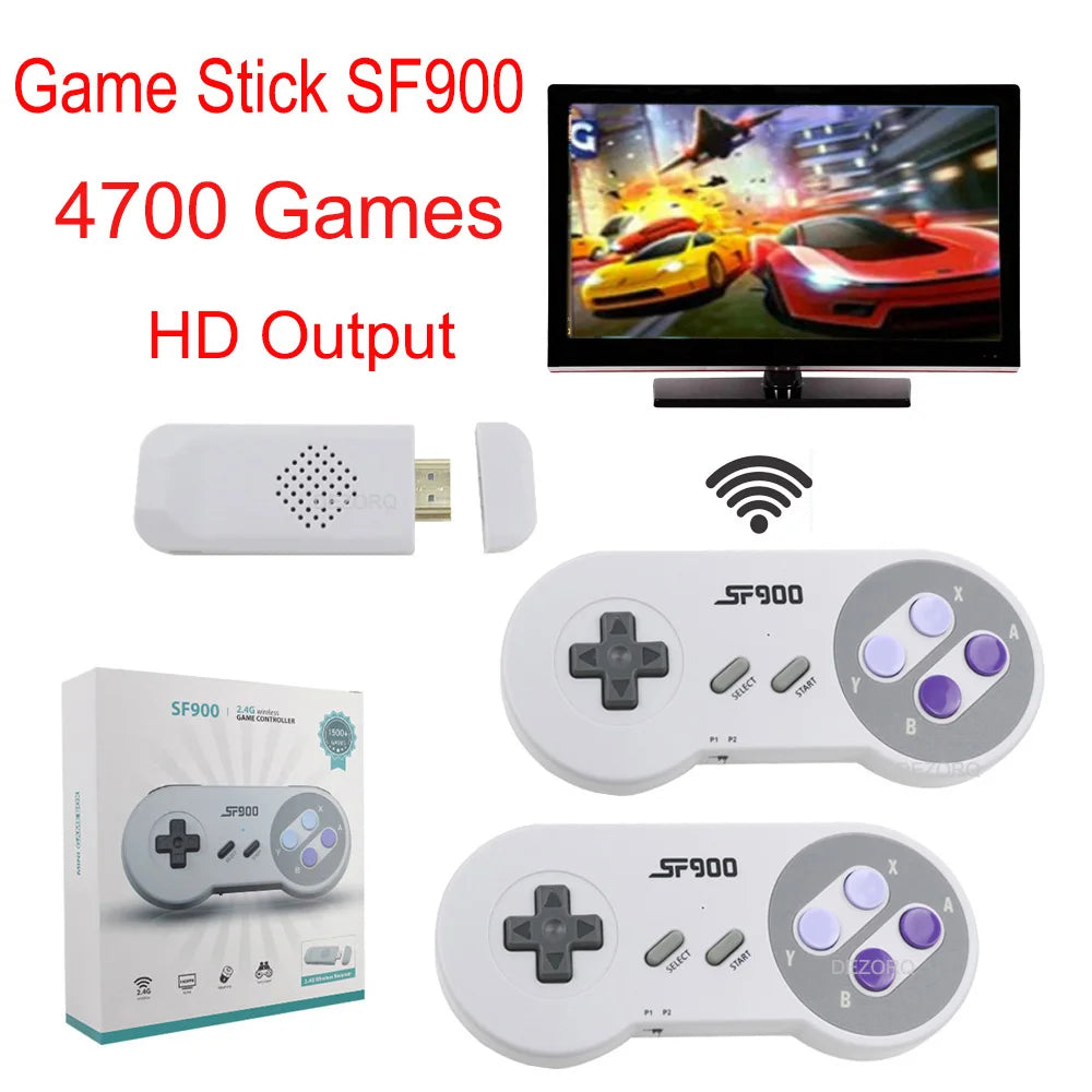 Consola SF900 for Super Nintendo 16 Bit Game Stick 4700 Retro Games HD Video Game Consoles for NES SNES Wireless Controller