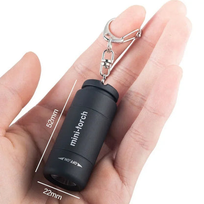 STONEGO Mini Keychain Flashlight USB Charging LED Light Flashlight Waterproof Keychain Light