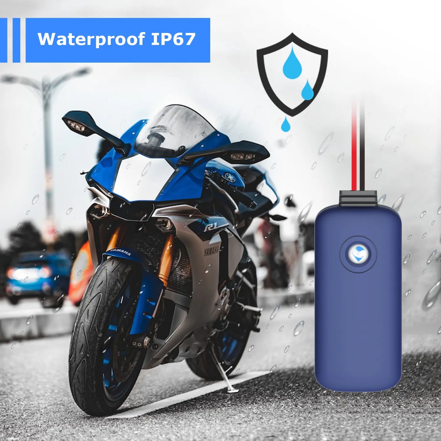 Wasserdichter Motorrad-GPS-Tracker, 2G-GSM-Netzwerk-Kabelverbindung mit Android iOS APP