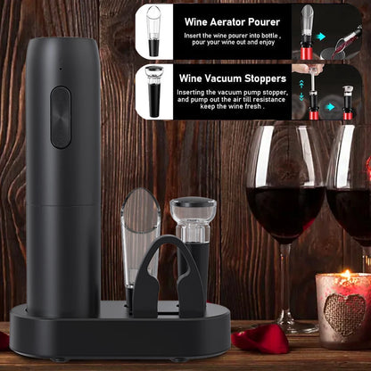 Destapador botellas de vino JLEIVA  Electric Wine Bottle Opener Automatic Red Wine Corkscrew Rechargeable Wine Opener with Charging Base Wine Tools Kitchen Products