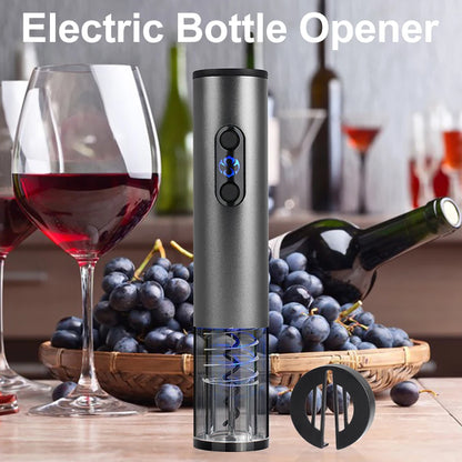 Destapador electrico de botellas de vino JLEIVA Electric Wine Bottle Opener Automatic Wine Opener Rechargeable Corkscrew with Foil Cutter for Party Bar Wine Gift Kitchen tool